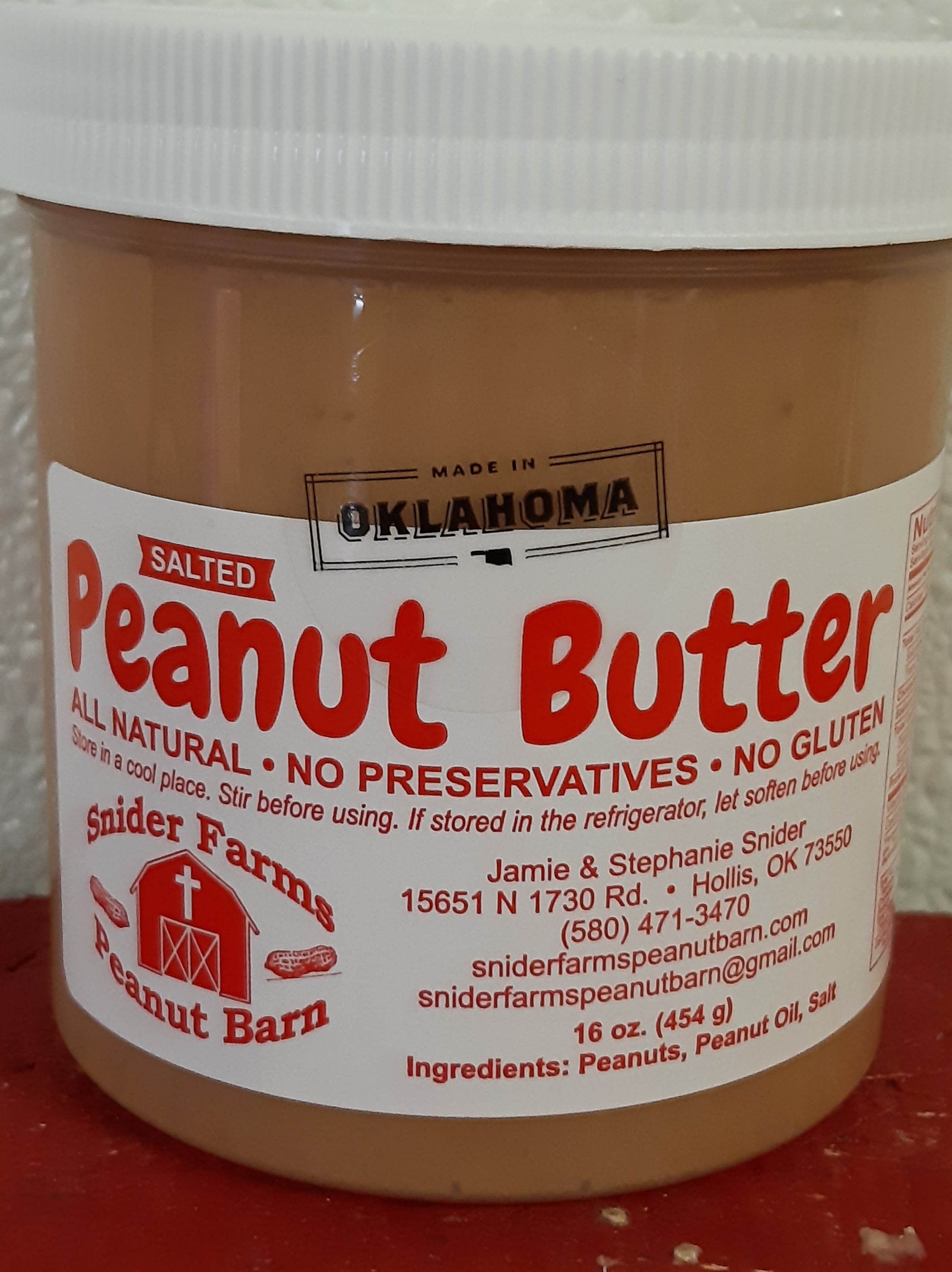 Peanut Butter 16oz. | Snider Farms Peanut Barn